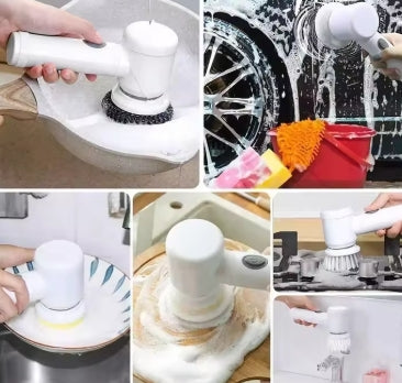 Electric Spin Scrubber 5 in 1 Electric Cleaning Brush Bathroom Cleaning Brush